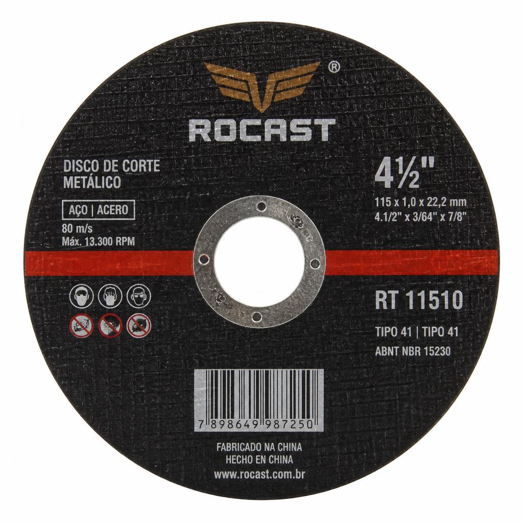 Disco Corte Aço/Inox 4.1/2"